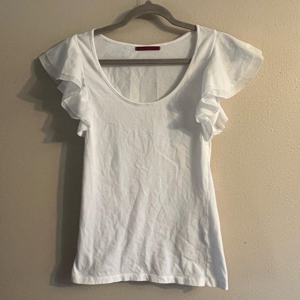 Velvet by Graham & Spencer Classic White Top Small new